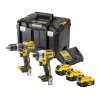 DEWALT 18V XR borstelloze boorschroefmachine & slagschroevendraaier Twin Pack DCK266P3T met 3x 5.0Ah accu's, oplader & TSTAK koffer