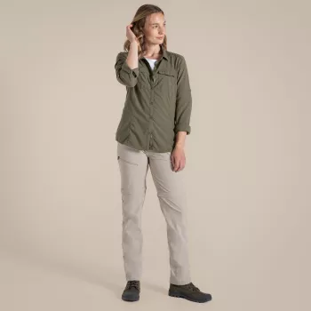 Craghoppers NosiLife Pro Convertible Trouser III dames wandelbroek - Soft Mushroom