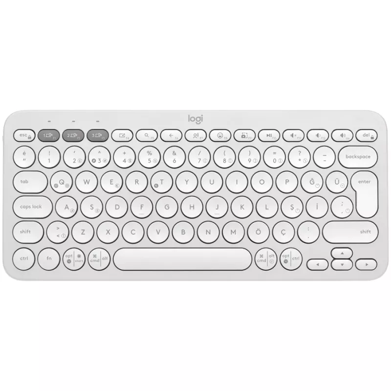 Logitech Pebble Keys 2 K380s draadloos toetsenbord, Tonal White