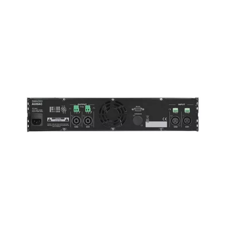 AUDAC SMA350 2.0-kanaals versterker zwart