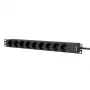 CAYMON PSR109G/B 19 inch stekkerdoos 9x Schuko 2,5m grijs/zwart