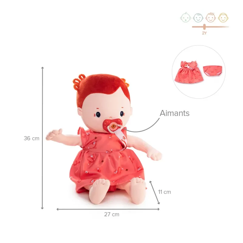 Lilliputiens Rose babypop 36 cm