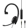 Sennheiser ADAPT 100 bedrade on-ear headset met noise-cancelling microfoon, USB-A, zwart