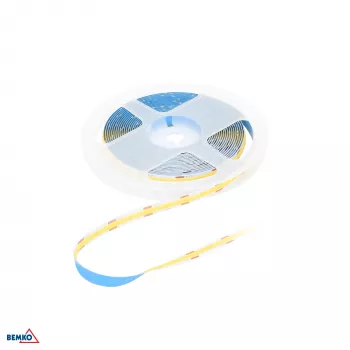 BEMKO Premium COB LED-strip 12V DC 2400 LEDs 5m 12W/m IP20 koelwit