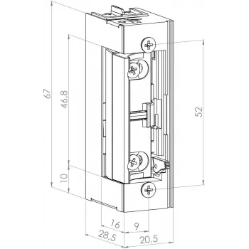 SCOT ES-S1224N symmetrische elektrische deuropener met laag stroomverbruik