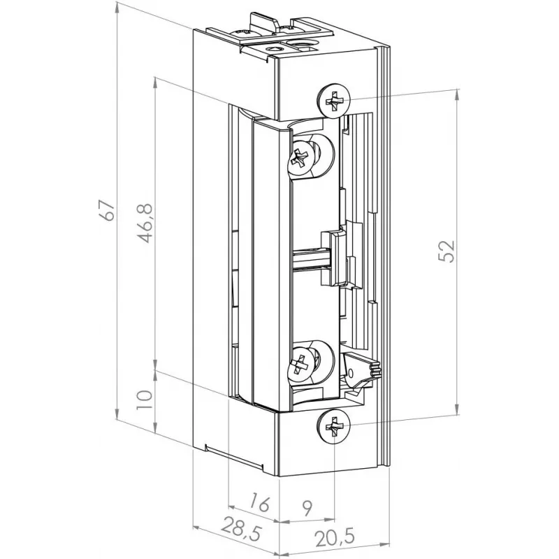 SCOT ES-S1224N symmetrische elektrische deuropener met laag stroomverbruik