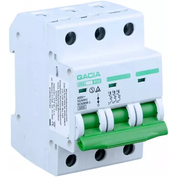 GACIA SB6L B 3P 6A installatieautomaat, 6kA, B-karakteristiek, 3-polig, 6A