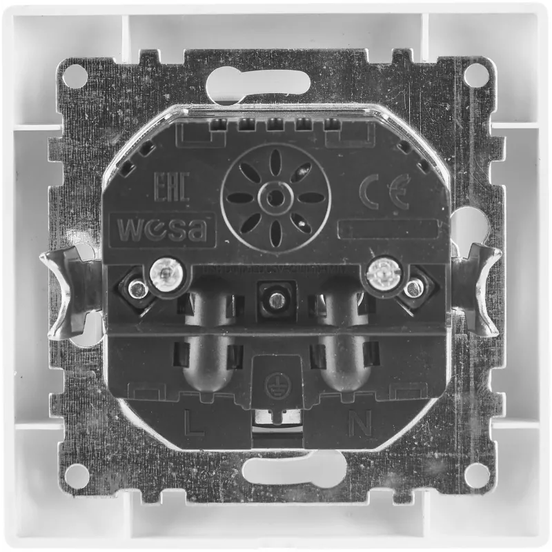 VCX WESA LC 13A enkel stopcontact met USB-oplader wit
