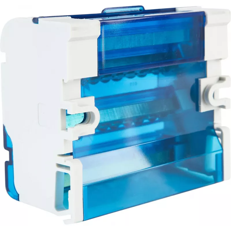 VCX BLK 411 4-polige 11-klemmen verdeelblok 100A 1000V grijs
