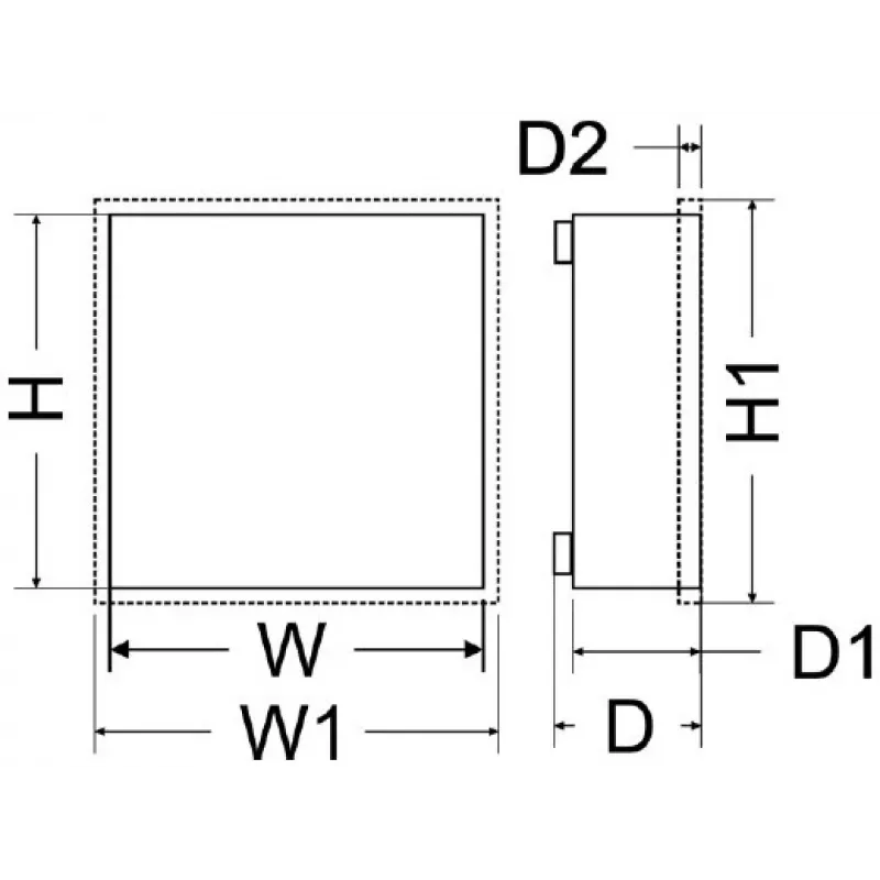 Pulsar AWO000PU universele metalen behuizing, wit (RAL 9003), wandmontage, 17Ah batterijondersteuning