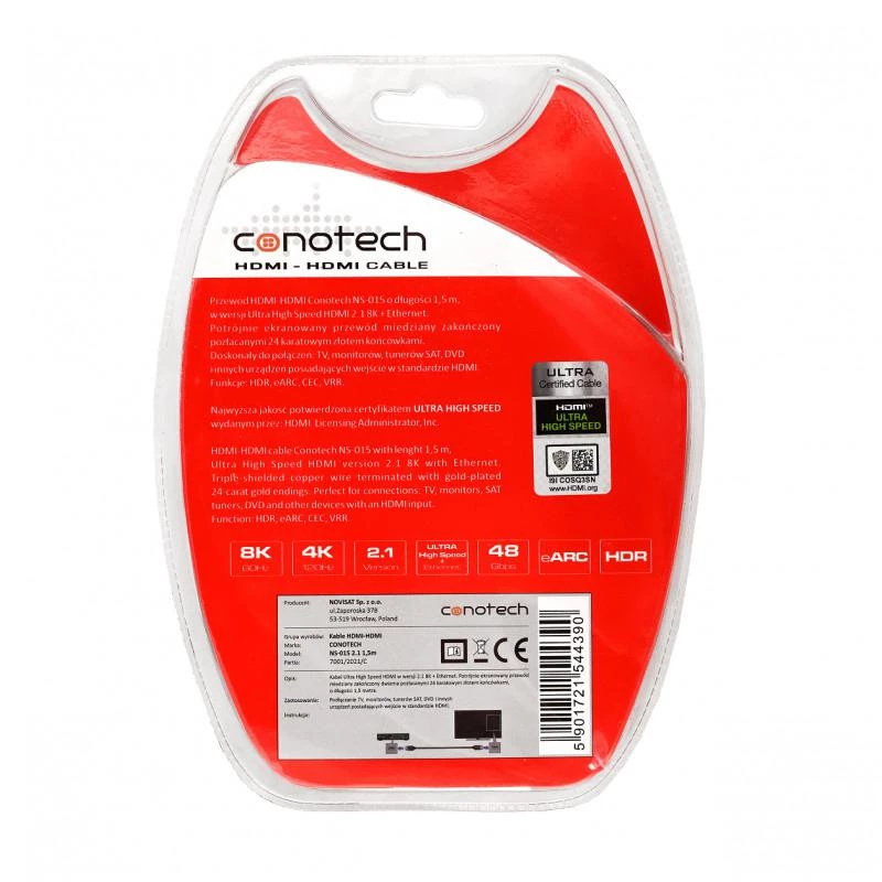 CONOTECH NS-015 HDMI 2.1 8K-kabel 1,5m