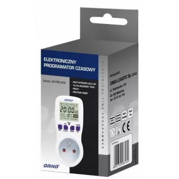 ORNO OR-PRE-409 digitale weekprogrammeerbare timer, 230V, 16A, 10 programma's, LCD-display, countdown