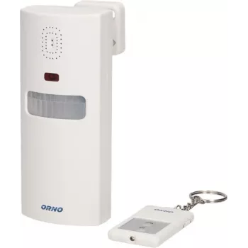 ORNO OR-MA-711 buitensirene met ingebouwde sirene, 110 dB, 12V DC, wit