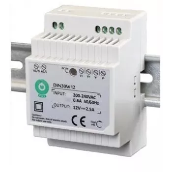 EURA DIN30W12 12V 2,5A DC DIN-schakelvoeding