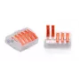 TRYTYT PC-235 push-in draadconnector 5-voudig 0.2-4.0mm² 30-pack transparant oranje
