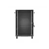 Lanberg 19 inch 18U 600x600 zwarte staande kast met glazen deur (flat pack)