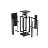 Lanberg 19 inch 18U 600x600 zwarte staande kast met glazen deur (flat pack)