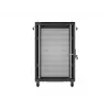 Lanberg 19 inch 18U 600x600 zwarte staande rackkast met geperforeerde deur (flat pack)