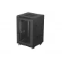 Lanberg 19 inch 18U 600x600 zwarte staande rackkast met geperforeerde deur (flat pack)
