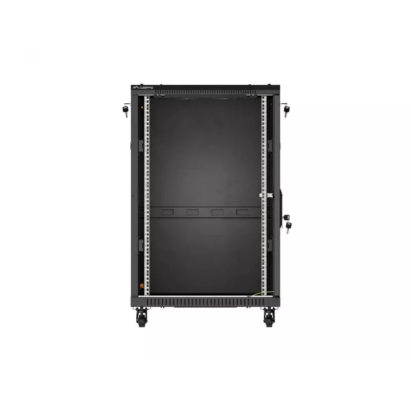 LANBERG 18U 19-inch staande server-rackkast 600x800mm zwart met gehard glazen deur (flat pack)