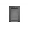 Lanberg 19 inch 18U 600x800 mm zwarte staande kast met geperforeerde deuren (flat pack)