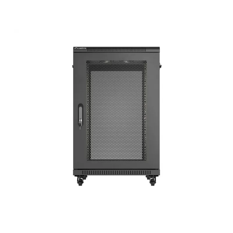Lanberg 19 inch 18U 600x800 mm zwarte staande kast met geperforeerde deuren (flat pack)