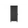 LANBERG 19 inch 27U vrijstaande serverrackkast 600x1000 mm zwart met glazen deur (flat pack)