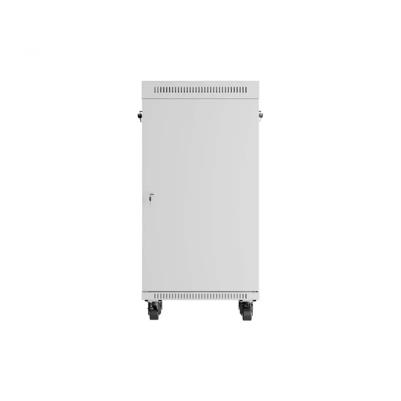 LANBERG 19 inch 22U staande behuizing 600x600 mm grijs met geharde glazen deur en LCD-display (flat pack)