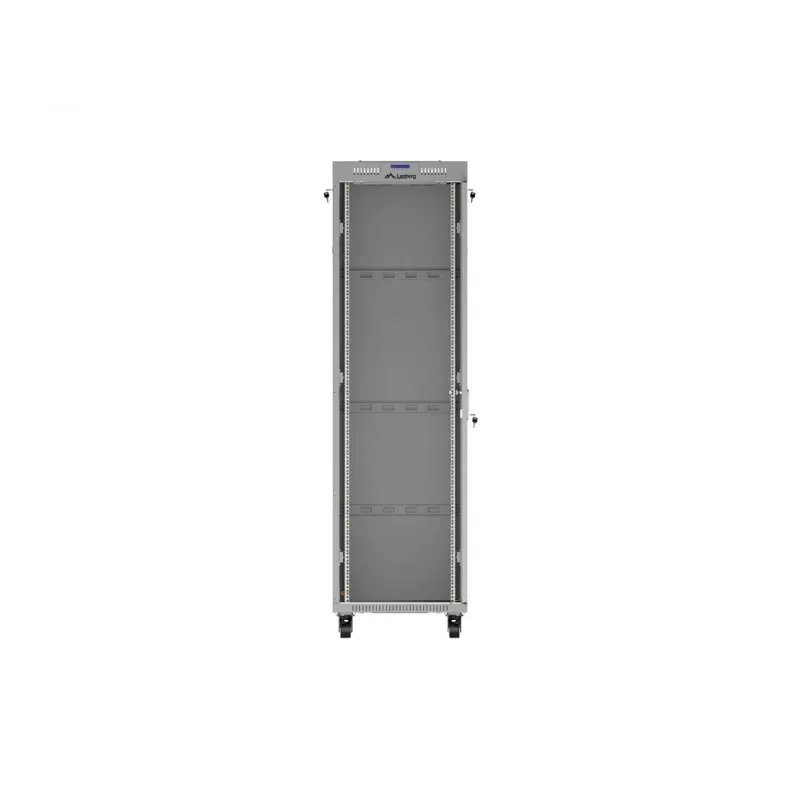 LANBERG 19 inch 42U serverkast 600x1000 mm grijs, geharde glazen deur, LCD-display, flat pack