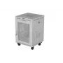 Lanberg 19 inch 15U 600x800 grijze staande kast met geperforeerde deur en LCD (flat pack)