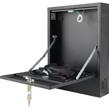 Pulsar AWO528 DVR-behuizing, staal, zwart, wandmontage