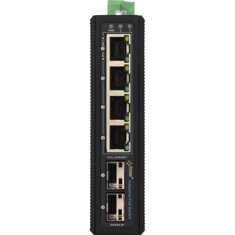 PULSAR ISFG64-BT industriële switch (4x PoE, 2x SFP)
