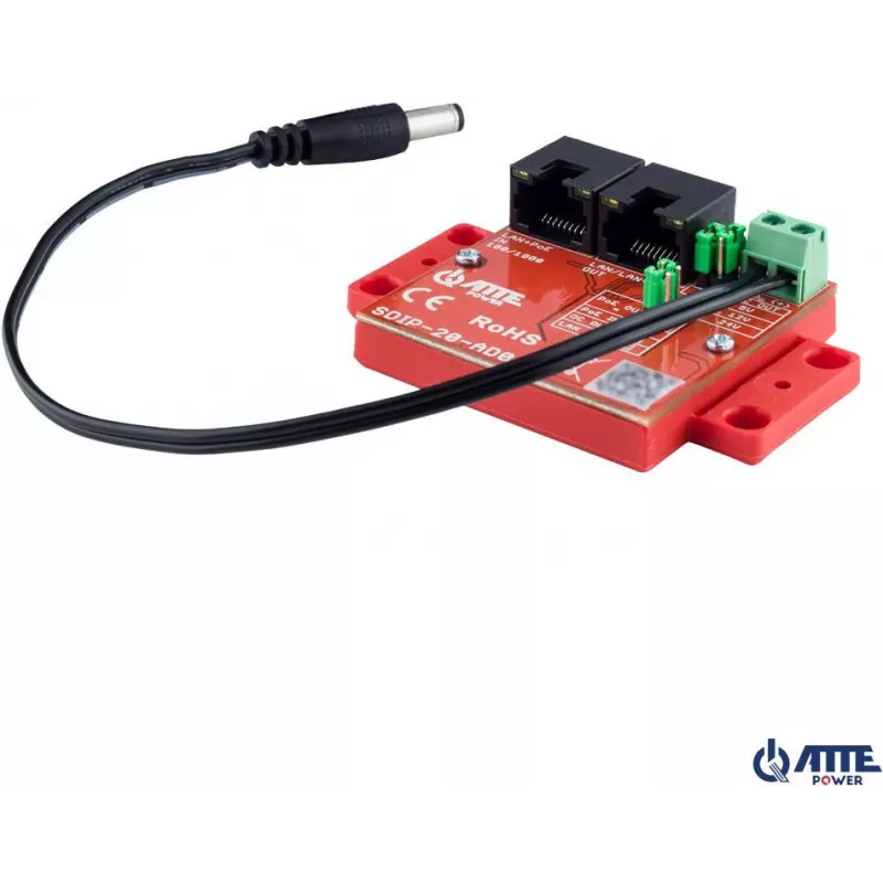 ATTE SDIP-20-AD0 PoE step-down-adapter 20W 12V DIN-rail