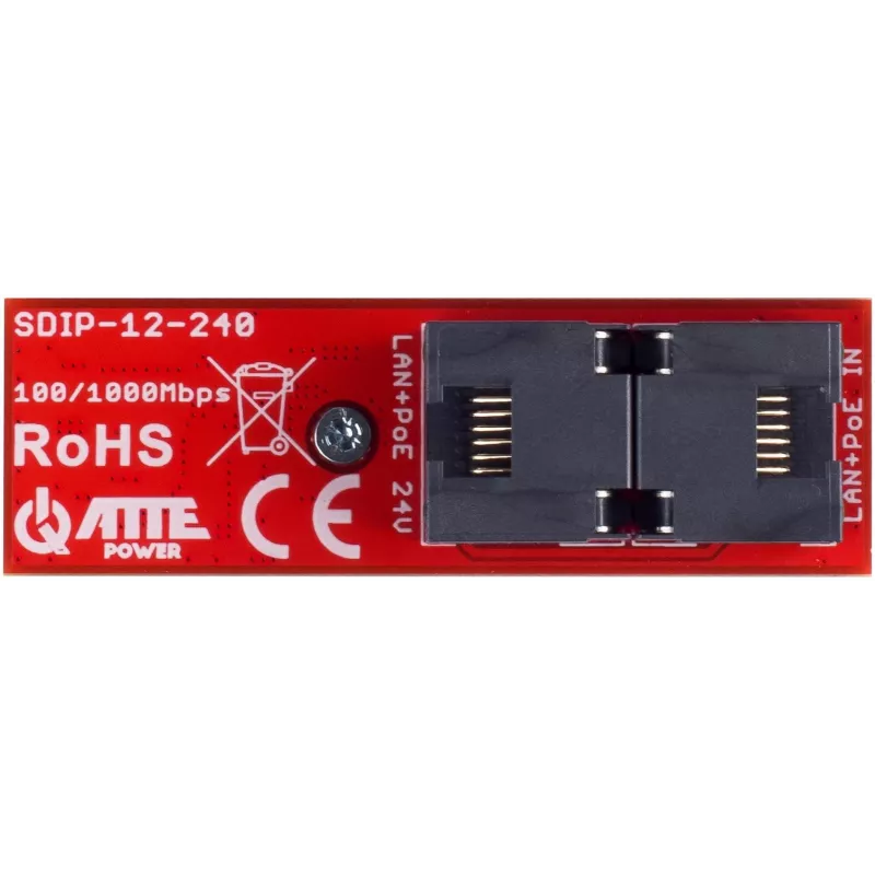 ATTE SDIP-12-240 PoE+ adapter 30W DIN-rail Gigabit