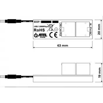 ATTE SDIP-12-121 PoE+ adapter 30W gigabit