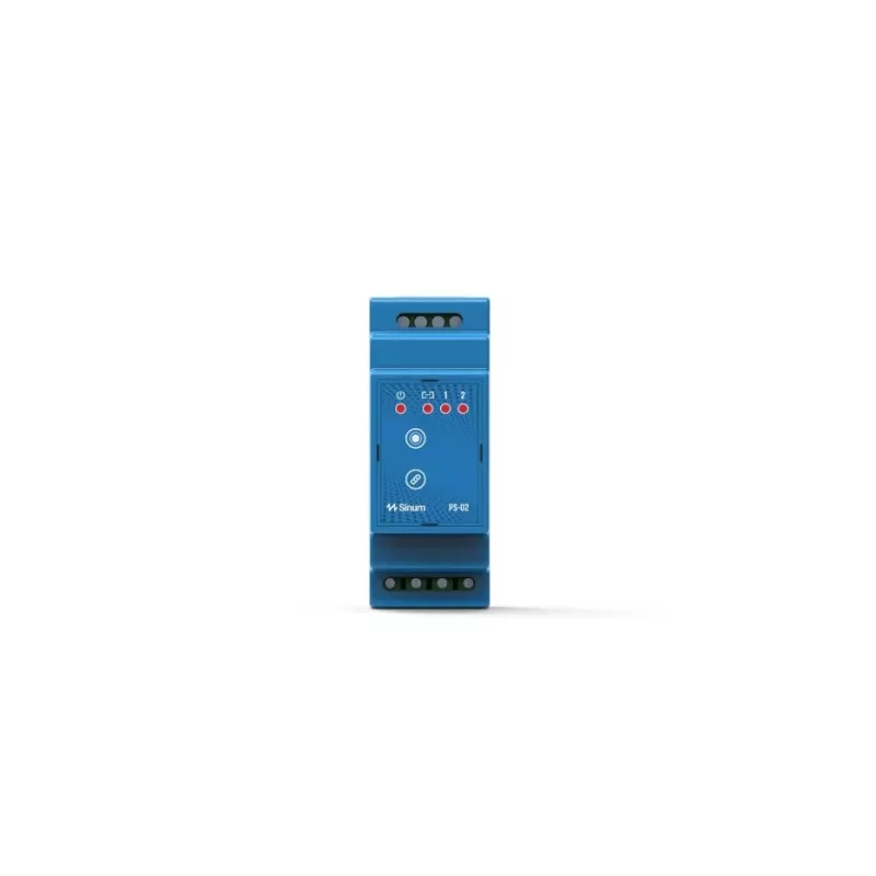 Draadloos DIN-rail relais blauw PS-02 Tech Sterowniki