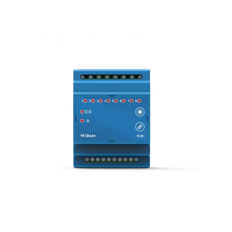 Draadloos DIN-rail relais PS-08 blauw Tech Sterowniki