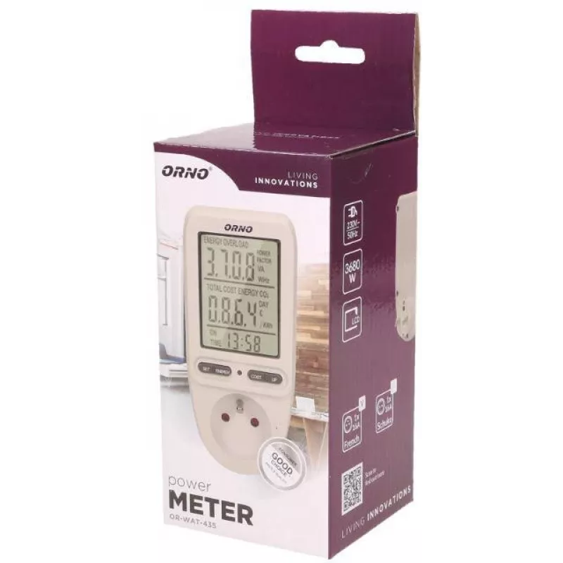 ORNO OR-WAT-435 wattmeter energiemeter met display