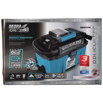 DEDRA DED7174 18V accu nat-/droogzuiger 15L