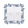 KONTAKT SIMON 10 module witte jaloezie-bedientoets pijl schroefklemmen 10A 250V