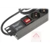 DELTA stekkerdoos 8 Schuko-stopcontacten L19/8, 1,5m kabel, zwart