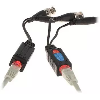 DELTA TR-1RJ-HD passieve video-balun-set (2 stuks) - 8MP 4K HD-CVI/HD-TVI/AHD/CVBS, BNC naar RJ45, zwart