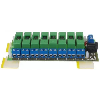 DELTA LZ-8/E stroomverdeeleenheid, 8 uitgangen, 10-30V DC, 8A, schroefklem