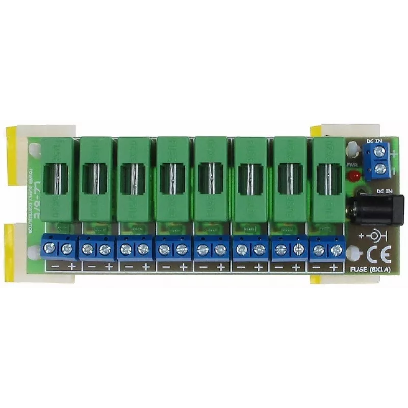 DELTA LZ-8/E stroomverdeeleenheid, 8 uitgangen, 10-30V DC, 8A, schroefklem