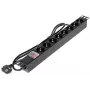 DELTA PD-8/RACK-N 8-voudige 1U 19 inch rackmontage-stroomverdeleenheid (PDU) - 230V 16A 3680W Schuko