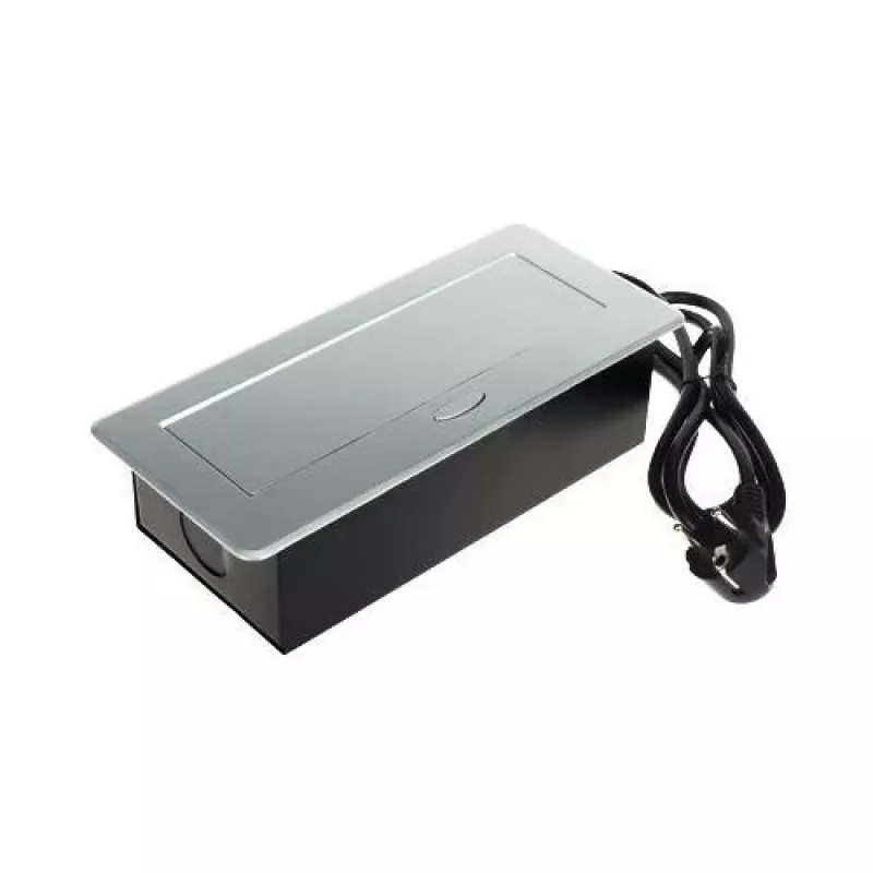 DELTA FPS-3S/CABLE meubelstekkerdoos met 3 stopcontacten, 1,5 m kabel, zwart
