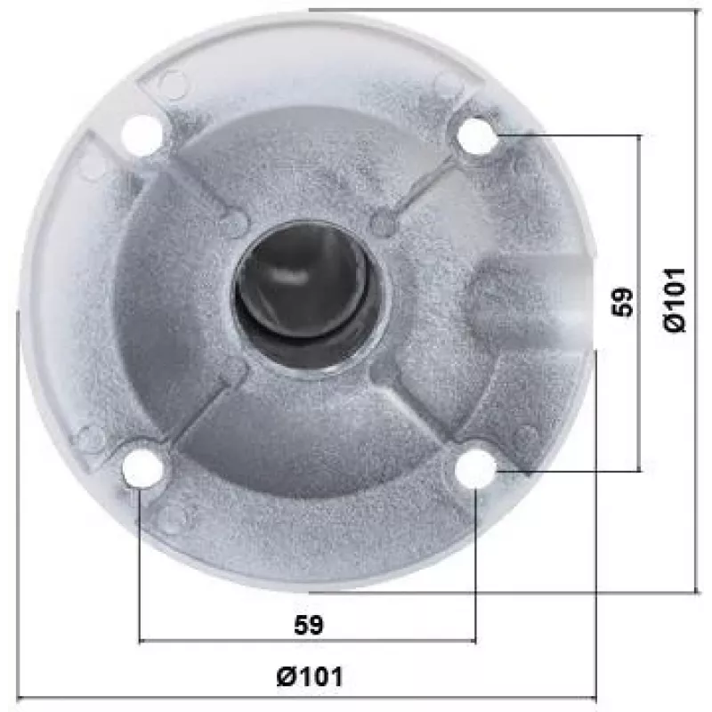 DELTA telescoop-plafondsteun voor camera's BR-60X120 wit