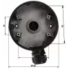 DELTA STG-1280ZJ-DM46(BLACK) aansluitdoos / camerabeugel, zwart, aluminiumlegering