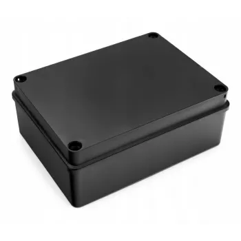 Hermetische aftakkast 190 x 140 x 70 mm zonder kabelwartels IP65 halogeenvrij zwart PAWBOL S-B416C