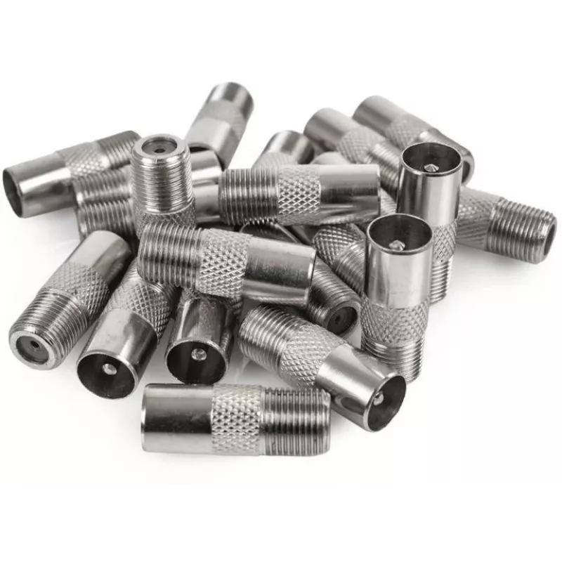 Spacetronik F-Type female naar TV coaxiale male adapter - 100-pack